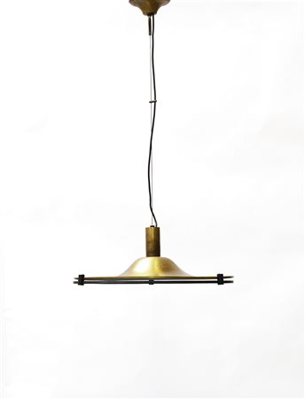 Lamperti Lampada a sospensione. Robbiate, anni '70. Struttura in ottone...