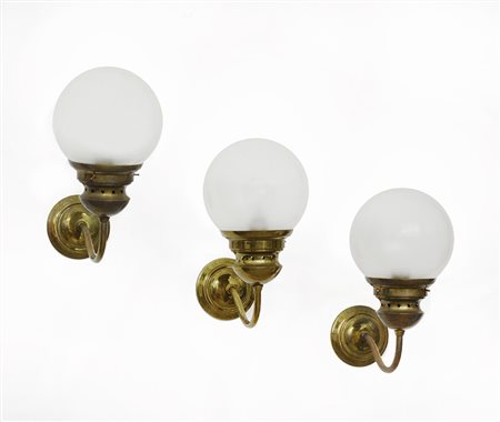 Luigi Caccia Dominioni (Milano 1913 - Milano 2016)Gruppo di tre appliques...