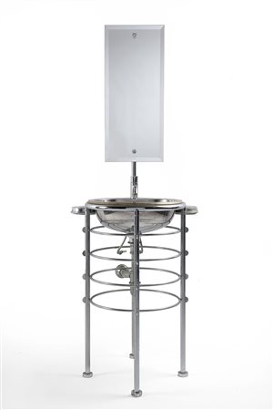 Philippe Starck (Parigi 1949)Lavabo da terra completo di specchio modello...