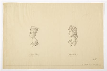 Giovanni Gariboldi (1908 - Milano 1971)"Nefertiti e Messalina"Disegni di due...