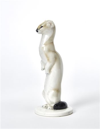 Felice Tosalli (Torino 1883 - Torino 1958)"Ermellino"Ceramica formata a...