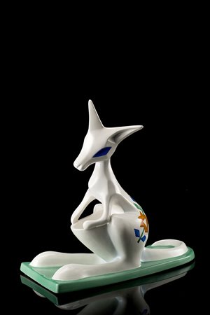 Mario Sturani (Ancona 1906 - Torino 1978)"Canguro"Ceramica formata a colaggio...