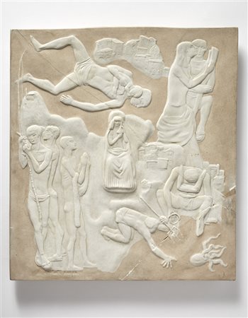 Ettore Calvelli (Treviso 1912 - Ponte Di Legno 1997)Pannello in ceramica...