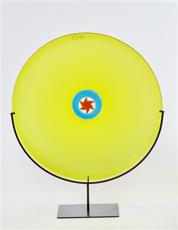 Laura Diaz De Santillana (1955)"Sole"Piatto della serie "Pianeti". Venini,...