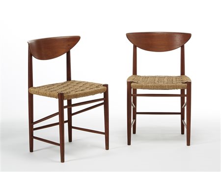 Peter Hvidt (1916-1986) e Orla Mølgaard-Nielsen (1907-1993) Coppia di sedie...