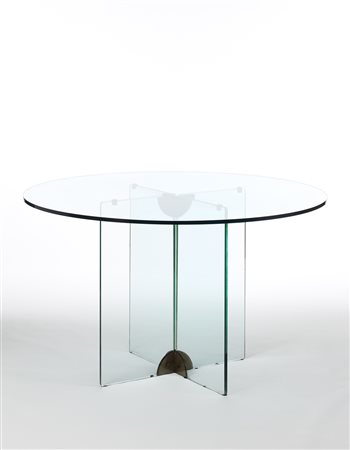 Luigi Massoni (Milano 1930)(Attribuito)Tavolo circolare. Italia, anni '60....