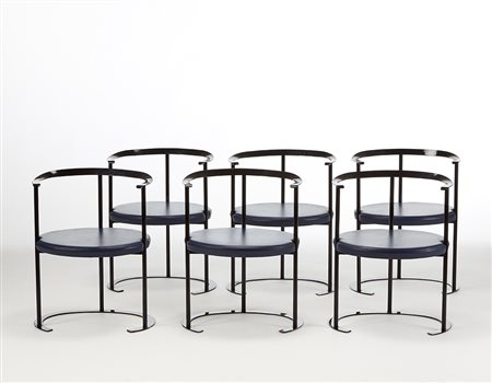 Luigi Caccia Dominioni (Milano 1913 - Milano 2016)Sei poltroncine modello "P4...