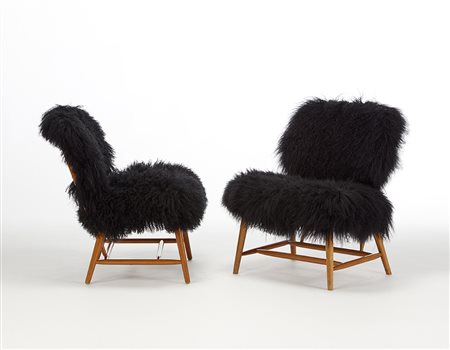 Alf Svensson Coppia di poltroncine modello "Te-Ve". Produzione Ljungs...