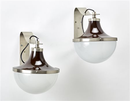 Sergio Mazza (Milano 1931)Coppia di lampade da parete modello "Pi parete"....