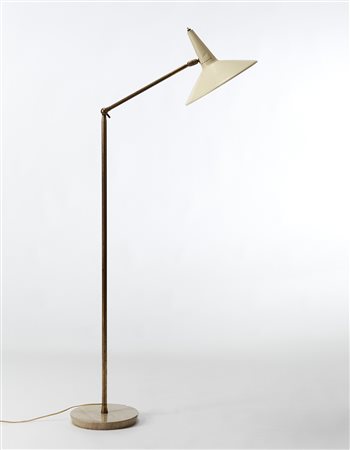 Lumen (Attribuito)Lampada da terra snodabile. Milano, anni '50. Struttura in...