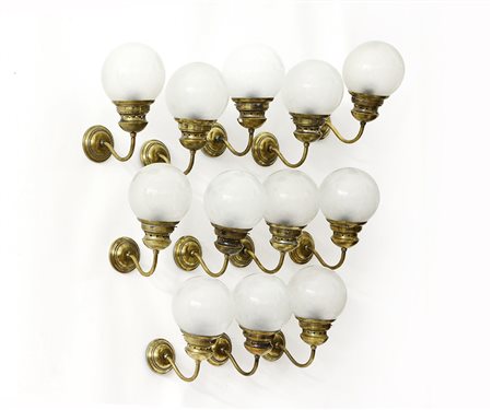 Luigi Caccia Dominioni (Milano 1913 - Milano 2016)Dodici lampade da parete...