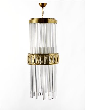 Angelo Brotto (1914 - 2002)Lampadario a quattro luci. Produzione Esperia,...