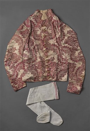 MANIFATTURA VENETA DEL XIX SECOLO Livrea in broccato. . Cm 41,00 x 62,00....