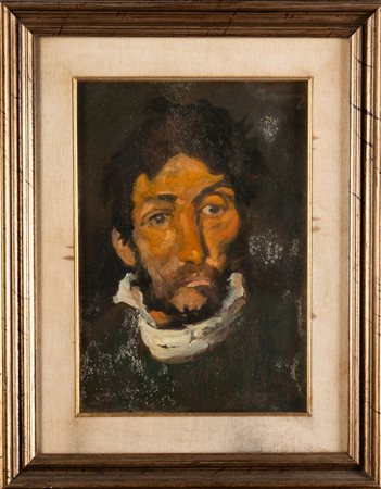 ANONIMO DEL XIX SECOLO Ritratto d'uomo. Olio su tavola. Cm 21,00 x 31,00....