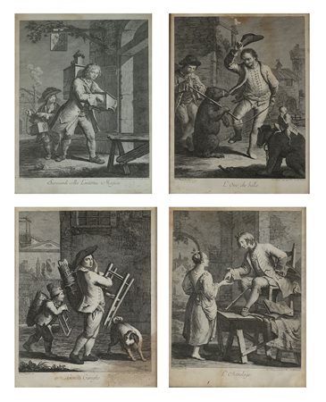 VOLPATO GIOVANNI (1733 - 1803) Lotto composto da 4 incisioni raffiguranti...