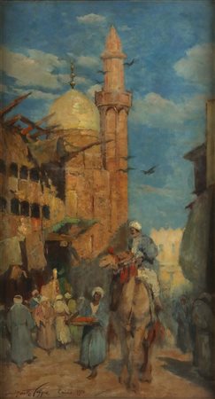 MORETTI FOGGIA MARIO (1882 - 1954) Cairo. 1910. Olio su tavola. Cm 35,00 x...