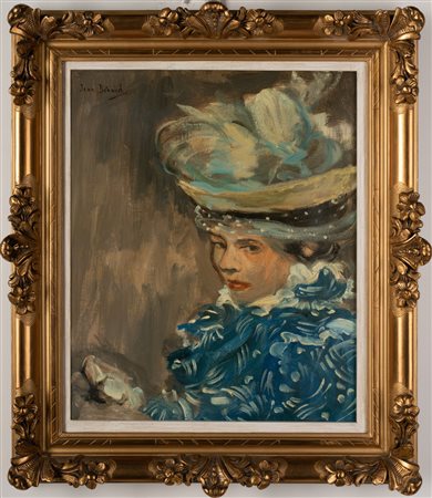 BERAUD JEAN (1875 - 1957) Ritratto di donna. . Olio su tela . Cm 44,00 x...