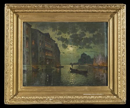 ANTOINE BOUVARD DETTO MARC ALDINE (1875 - 1957) Veduta di Venezia. Olio su...