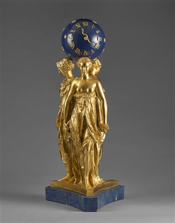 MANIFATTURA FRANCESE DEL XIX SECOLO Le tre grazie. . Cm 63,50. Orologio in...