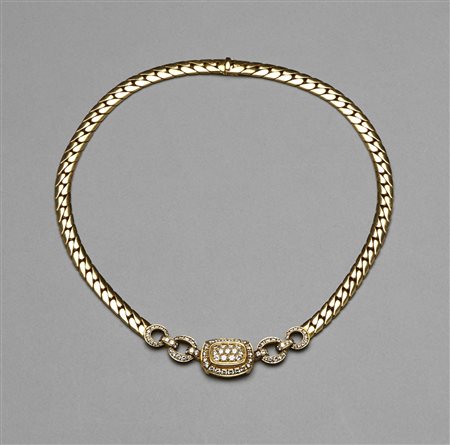 CARTIER Collier Be Pop a girocollo, in oro giallo; motivi a forma di cuscino...