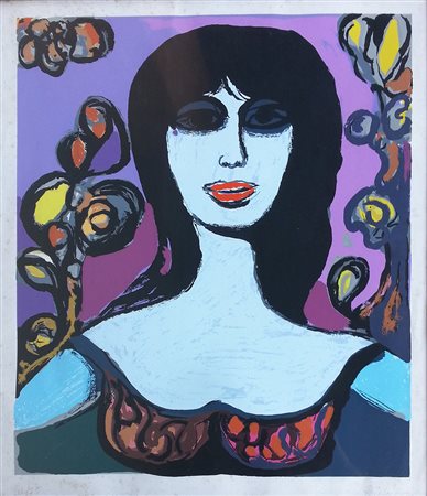 Pompeo Borra (Milano 1898 - 1973) Figura Grafica esemplare 40/75 cm 65x75