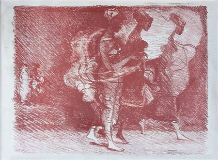 Salvatore Fiume (Comiso 1915 - Milano 1997) Aria d'oriente Litografia...