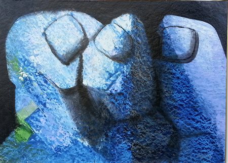 Bartolomeo Gatto (Moio della Civitella 1938) Colloquio Olio su masonite anno...