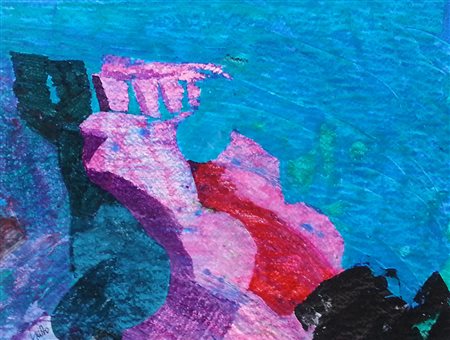 Bartolomeo Gatto (Moio della Civitella 1938) Figure Acrilico su cartoncino e...