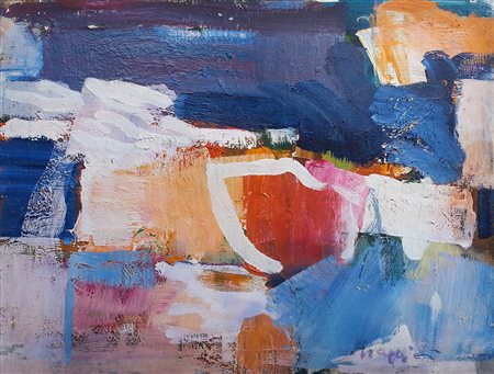 Gian Piero Maggi (Milano 1934) Composizione Olio su tela cm 50x60