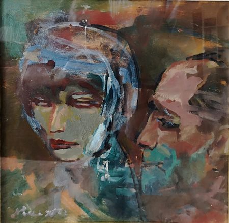 Mino Maccari (Siena 1898 - Roma 1989) Autoritratto Olio su tavola cm 35x35