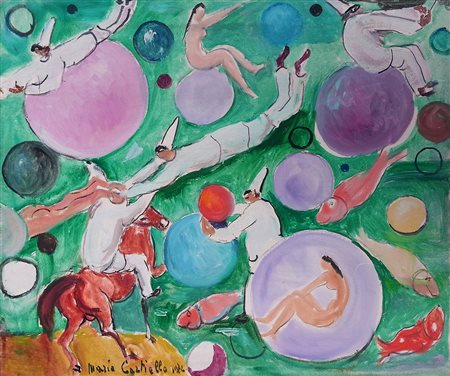 Mario Cortiello (Napoli 1907 - San Sebastiano al Vesuvio 1981) Fantasia verde...