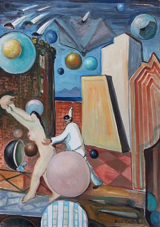 Mario Cortiello (Napoli 1907 - San Sebastiano al Vesuvio 1981) Pulcinella e...