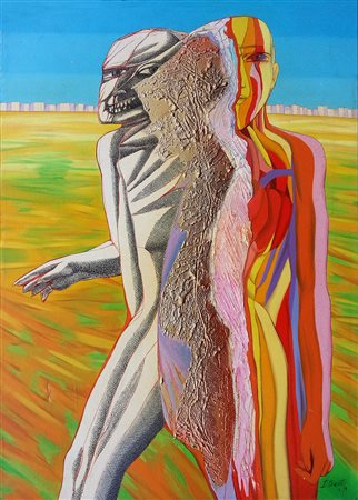 Ivano Biasetti (Solara 1945) Prendi il mio corpo e vivi Olio su tela anno...