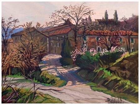 PIERLUIGI BOLDRINI Livorno 1940 Collinaia, Livorno 1965 Olio su tela 30 x 40....