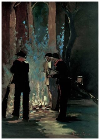 FRANCESCO GATTO Pistoia Senza titolo Olio su faesite 50 x 35. Firma in b. a...