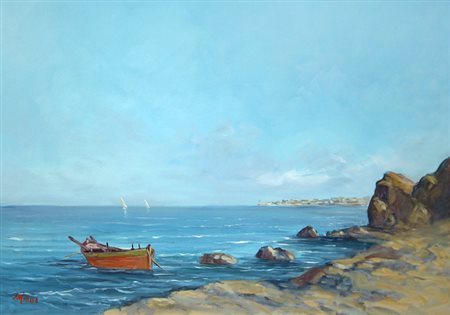 MILLUS (Mauro Illusi) Livorno 1925 – Livorno 1992 Senza titolo Olio su tela...