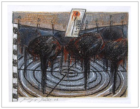 GIORGIO GALLI Roma 1958 Senza titolo 2006 Pastelli policromi su carta 18 x...