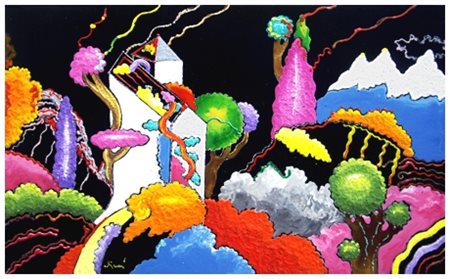 LUCA ALINARI Firenze 1943 Anima bianca anima nera Olio, smalti e tec. mista...