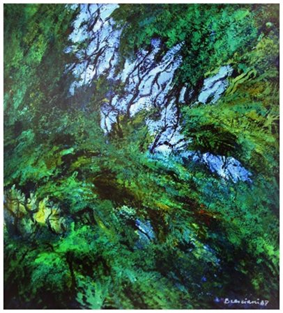 VIRIO BRESCIANI Pietrasanta 1925 – Pietrasanta 2000 Bosco verde 1987 Olio su...