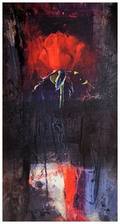 MARIO MADIAI Siena 1944 Senza titolo Olio su tela 38,5 x 20. Firma in b. a s....