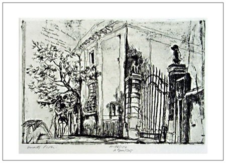 WALTER PIACESI Ascoli Piceno 1929 Foresteria della Villa Olivia in lucchesia...