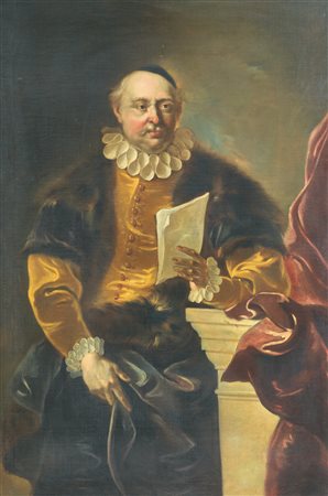 Scuola tedesca del XVIII secolo RITRATTO DI GENTILUOMO INTENTO ALLA LETTURA...