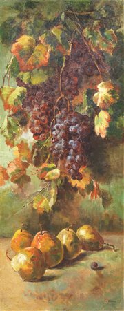 Camillo Verno NATURA MORTA Olio su tela, cm 84x34 Firmato e datato Eseguito...