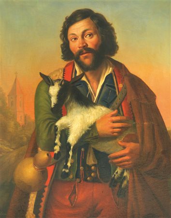 Giuseppe Laezza PASTORE Olio su tela, cm 115x94