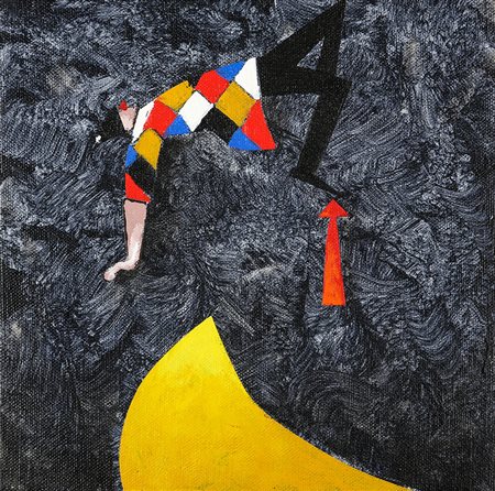 EMILIO TADINI 1927 - 2002 Piccolo arlecchino Olio su tela, cm. 30 x 30...