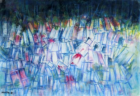 IDEO PANTALEONI 1904 - 1993 Senza titolo, 1987 Pastelli a cera su carta...