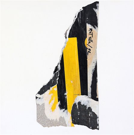 MIMMO ROTELLA 1918 - 2016 Senza titolo, 1992 Decollage, cm. 33 x 16 Firmato e...