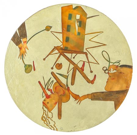 LUCA ALINARI 1943 Lischetti, 1987 Smalto e vetroresina su legno, diametro cm....