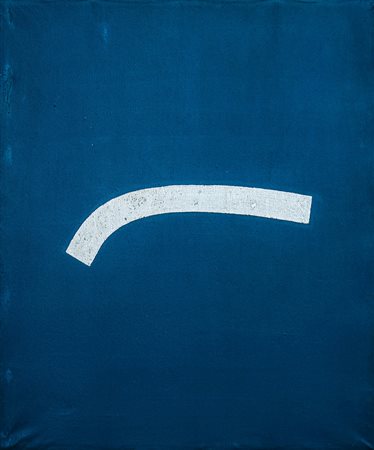 ARTURO VERMI 1928 - 1988 Marina Acrilico e foglia d’argento su tela, cm. 60 x...