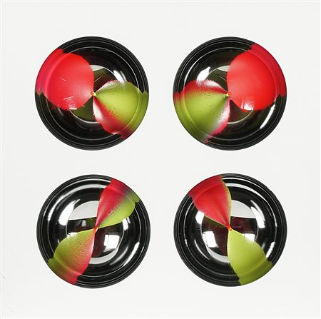 FRANCO COSTALONGA 1933 OC MGLB, 1992 Quattro semisfere in box di plexiglass,...